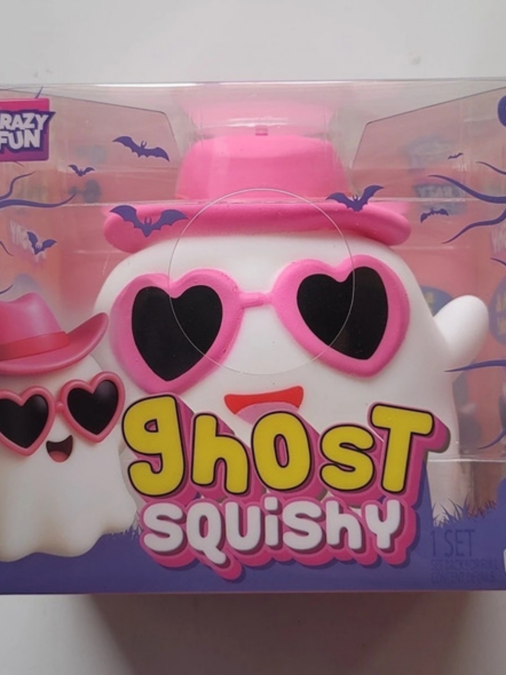 Crazy Fun Ghost Squishy Pink & White NWT